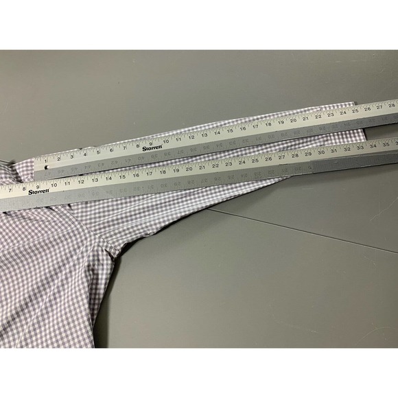 Untuckit Men’s Dress Shirt Long Sleeve Button Up Gray Check Size Large Cotton - Picture 12 of 12